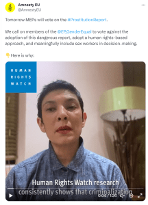 Screenshot dieses Tweets: Link: https://twitter.com/AmnestyEU/status/1673341218242150401 